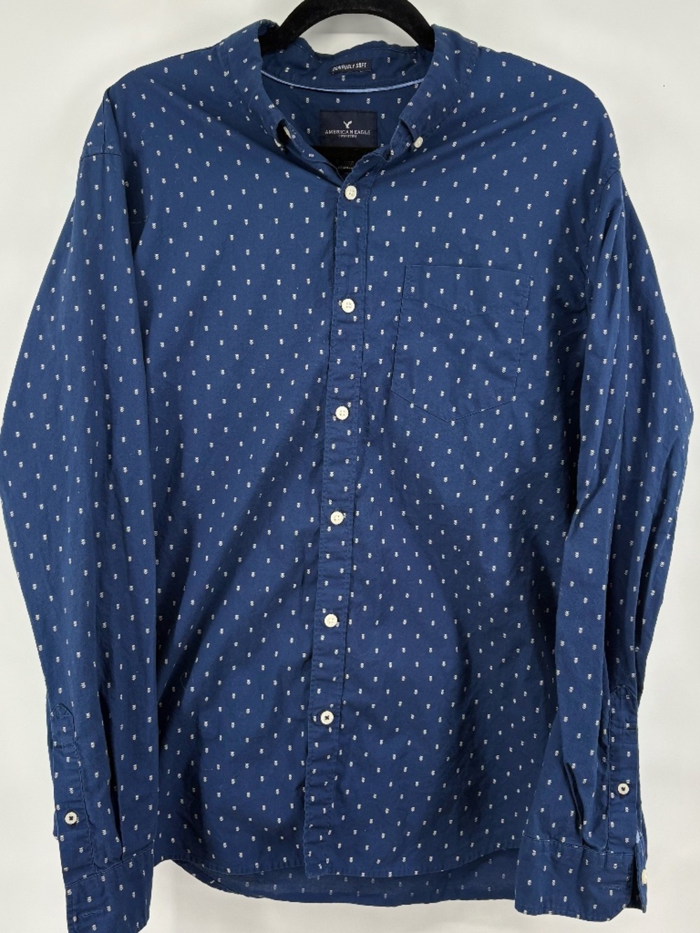 mens AMERICAN EAGLE seriously loft classic fit long sleeve button down size XL